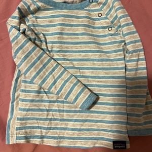 Patagonia matching LS shirt and pants set 12-18m